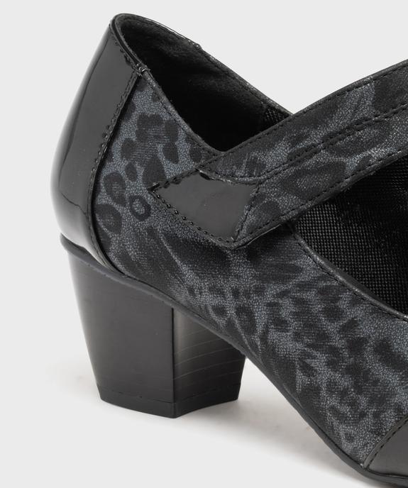 Escarpins confort à bride scratch et talon cubain femme vue6 - G'FLEX - GEMO