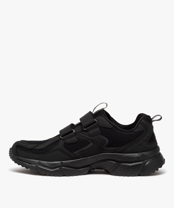 Baskets homme unies en mesh et à scratch style jogger vue3 - 5 MILES - GEMO