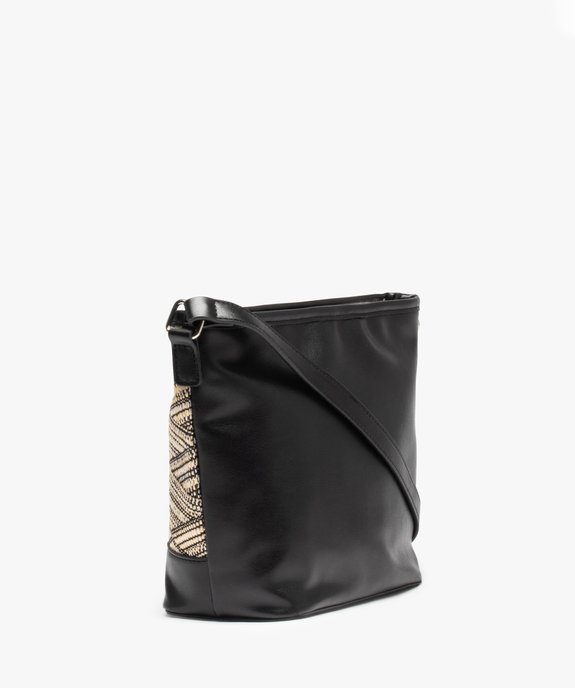Sac besace femme tissé avec fil doré vue2 - GEMO (ACCESS) - GEMO