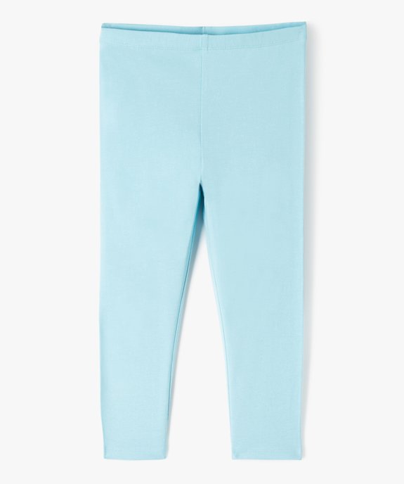 Legging 7/8ème uni à taille élastiquée fille vue1 - GEMO (ENFANT) - GEMO