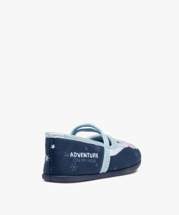 Chaussons fille ballerines en velours - Reine des Neiges  vue4 - REINE DES NEIGE - GEMO