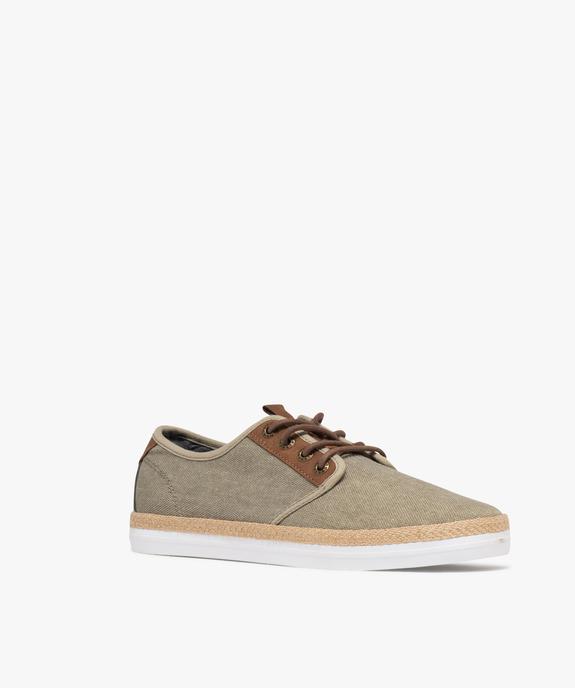 Baskets en toile avec semelle de corde homme vue3 - URBAN STEPS - GEMO
