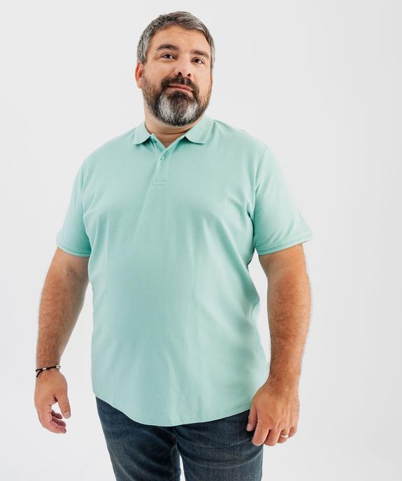 Polo à manches courtes en maille piquée homme vue9 - GEMO 4G HOMME - GEMO