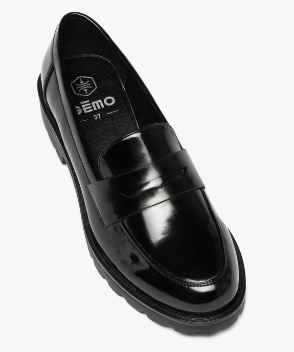 Mocassins femme vernis à semelle crantée  vue5 - GEMO (CASUAL) - GEMO