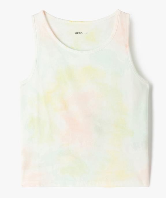 Haut de pyjama débardeur effet tie and dye fille vue1 - GEMO 4G FILLE - GEMO