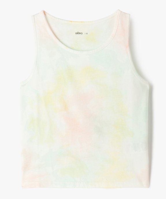 Haut de pyjama débardeur effet tie and dye fille vue1 - GEMO 4G FILLE - GEMO