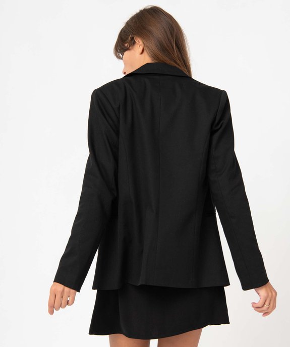 Blazer femme coupe croisée avec grand col vue3 - GEMO(FEMME PAP) - GEMO