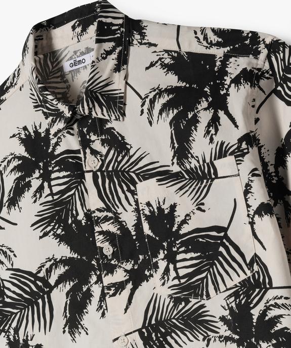 Chemise manches courtes à motifs palmiers garçon vue3 - GEMO (JUNIOR) - GEMO