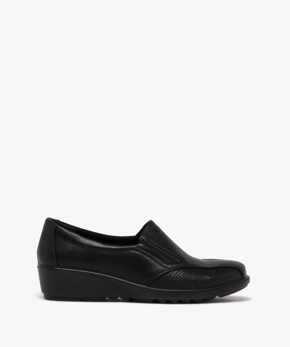 Mocassins confort bi-matières avec semelle compensée femme vue1 - G'FLEX - GEMO