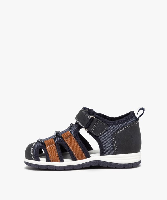 Sandales bébé garçon multi-matières à bout fermé vue3 - GEMO(BEBE DEBT) - GEMO