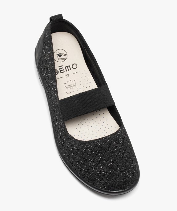 Ballerines femme confort unies avec paillettes et à semelle compensée vue5 - GEMO 4G FEMME - GEMO