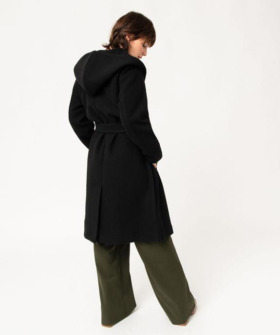 Manteau mi-long à grand col capuche femme vue3 - GEMO(FEMME PAP) - GEMO