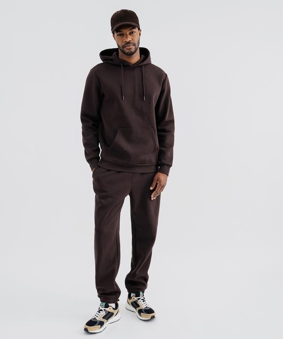 Sweat à capuche en molleton doux homme vue4 - GEMO 4G HOMME - GEMO