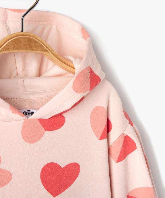 Robe sweat en maille douillette imprimée bébé fille  vue2 - GEMO 4G BEBE - GEMO
