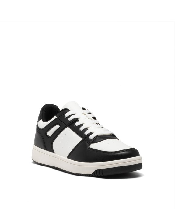 Baskets homme bicolores à lacets style rétro vue3 - 5 MILES GEMO FOR GOOD - GEMO