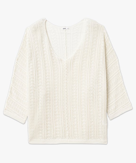 Pull ajouré en maille scintillante femme grande taille vue5 - GEMO (G TAILLE) - GEMO