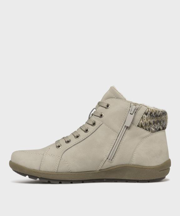Boots confort fourrés avec col en maille femme – Softrelax vue3 - SOFTRELAX - GEMO