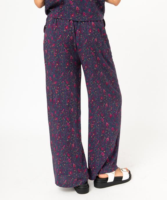 Pantalon ample imprimé femme vue3 - GEMO(FEMME PAP) - GEMO