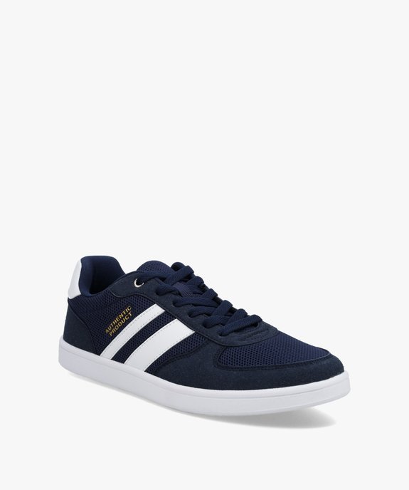 Baskets homme style casual bicolores à lacets vue3 - GEMO (SPORTSWR) - GEMO