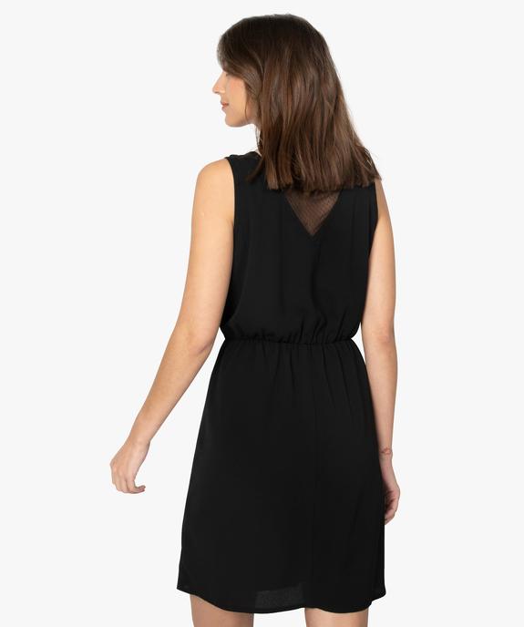 Robe femme courte avec empiècements dentelle vue3 - GEMO(FEMME PAP) - GEMO