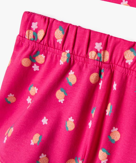 Pyjashort 2 pièces avec motifs fruits bébé fille vue3 - GEMO 4G BEBE - GEMO