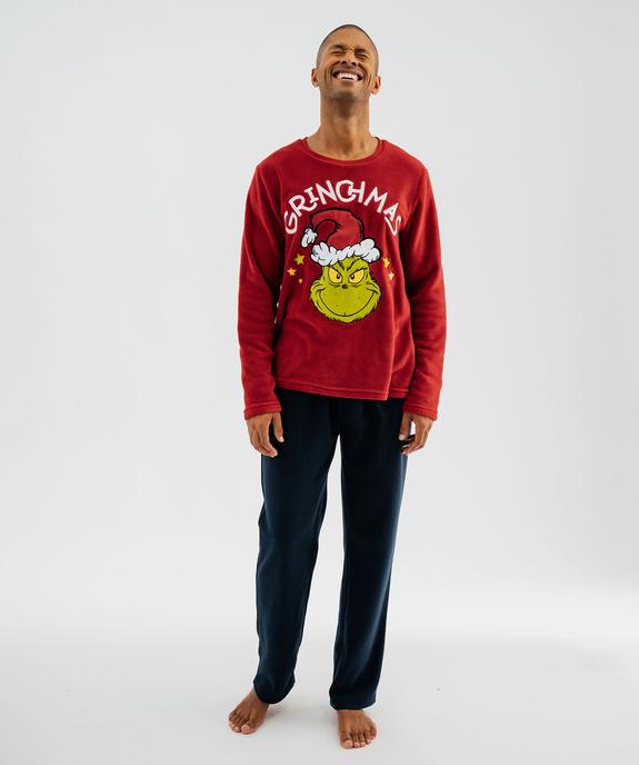 Pyjama de Noël en velours et polaire imprimé Le Grinch homme vue1 - THE GRINCH - GEMO