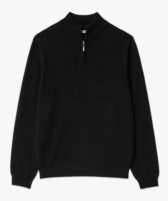 Pull col camionneur zippé en fine maille homme vue4 - GEMO (HOMME) - GEMO