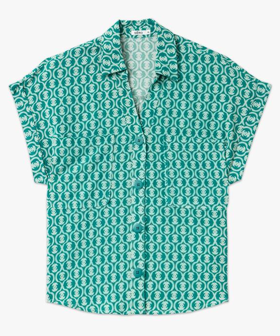 Chemise imprimée à manches courtes femme vue4 - GEMO 4G FEMME - GEMO
