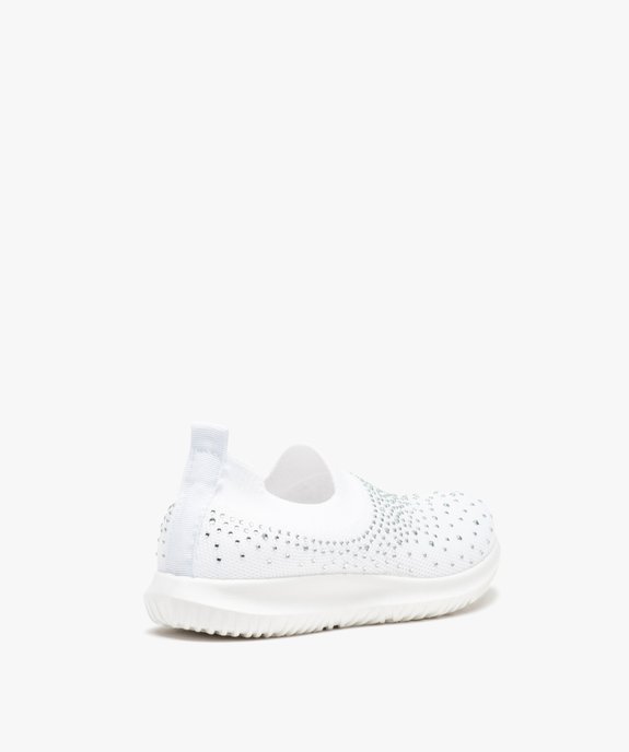 Baskets fille running unies à strass et sans lacets  vue4 - GEMO (ENFANT) - GEMO