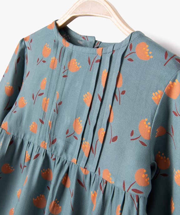 Robe à manches longues à motifs fleuris bébé fille vue2 - GEMO(BEBE DEBT) - GEMO