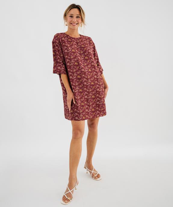 Robe courte coupe droite à motifs graphiques femme vue1 - GEMO(FEMME PAP) - GEMO
