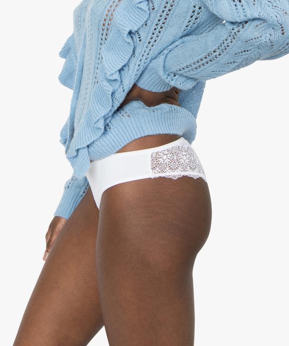 Tanga femme en microfibre et dentelle (lot de 2) vue1 - GEMO(HOMWR FEM) - GEMO