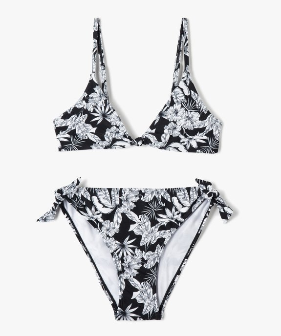 Maillot de bain fille 2 pièces à motifs fleuris  vue1 - GEMO (JUNIOR) - GEMO