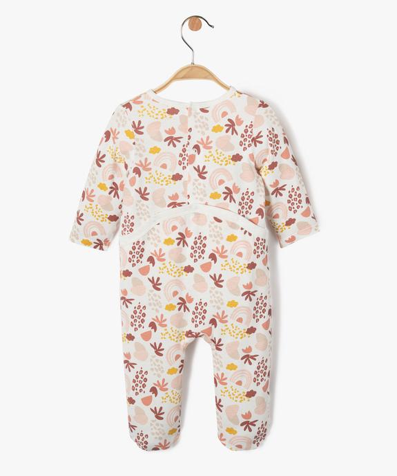Pyjama bébé fille à motifs fleuris et arc-en-ciel vue3 - GEMO(BB COUCHE) - GEMO