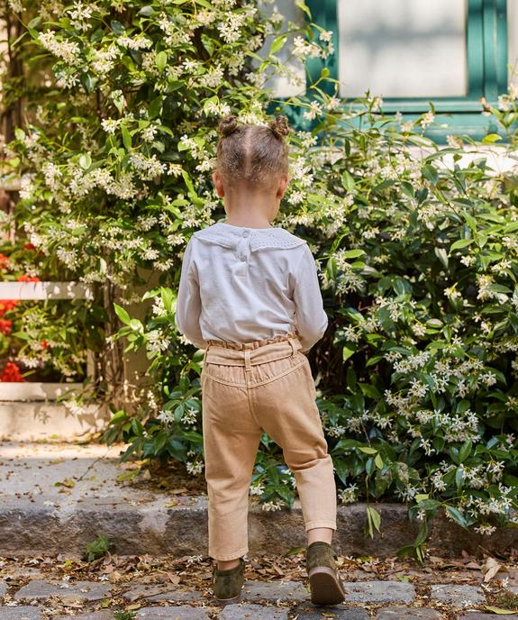 Jean coloré avec taille ajustable et ceinture bébé fille - LuluCastagnette vue5 - LULU CASTAGNETTE GEMO FOR GOOD - GEMO