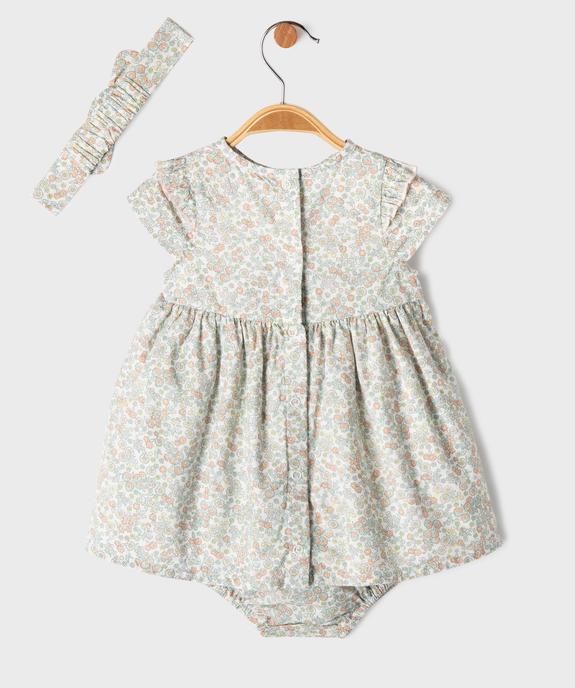 Ensemble 2 pièces robe + bloomer + bandeau bébé fille - LuluCastagnette vue3 - LULUCASTAGNETTE - GEMO