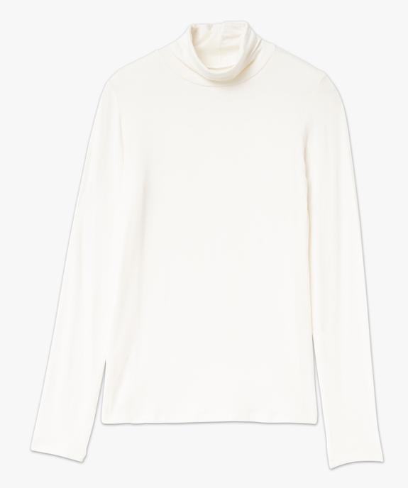 Tee-shirt manches longues à col roulé femme vue4 - GEMO 4G FEMME - GEMO