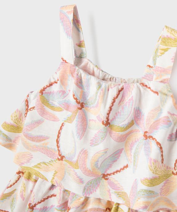 Robe courte à bretelles effet 2-en-1 fille vue2 - GEMO 4G FILLE - GEMO