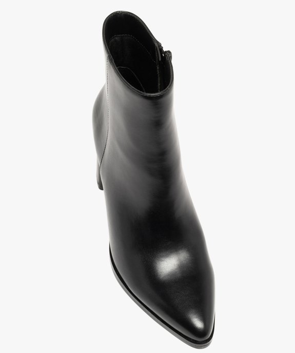 Boots femme à talon et bout pointu avec zip  vue5 - FOLLOW ME G4G - GEMO