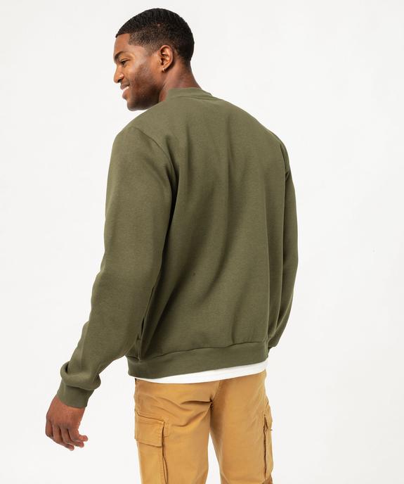 Sweat zippé en molleton doux homme vue3 - GEMO (HOMME) - GEMO