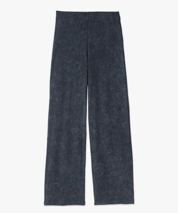 Pantalon large en maille côtelée à taille haute élastique femme vue4 - GEMO(FEMME PAP) - GEMO