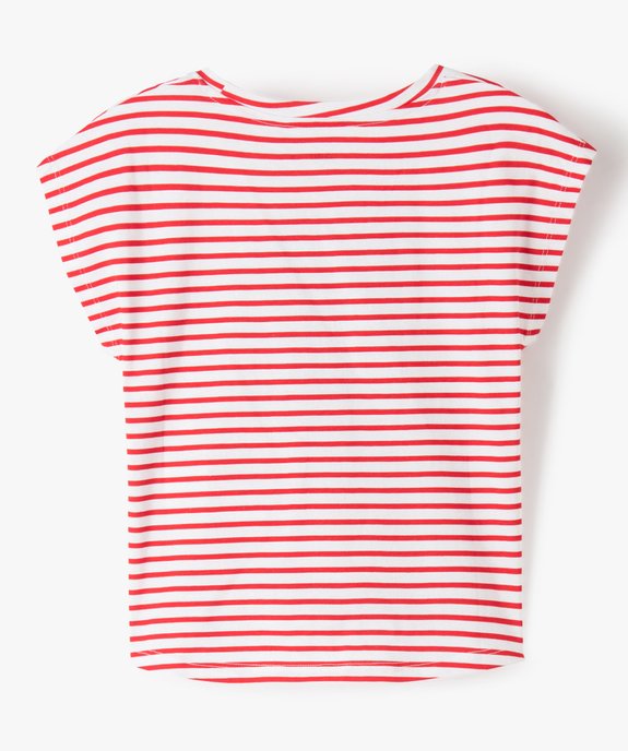 Tee-shirt fille à motifs noué dans le bas vue3 - GEMO (ENFANT) - GEMO