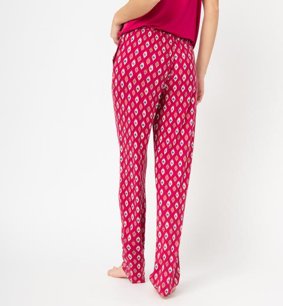 Pantalon de pyjama fluide femme vue3 - GEMO 4G FEMME - GEMO