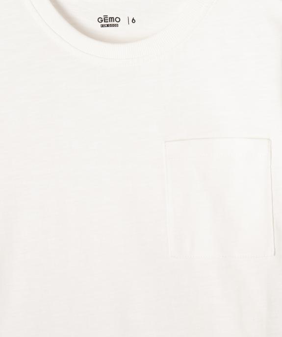 Tee-shirt à manches courtes avec poche poitrine garçon vue2 - GEMO 4G GARCON - GEMO