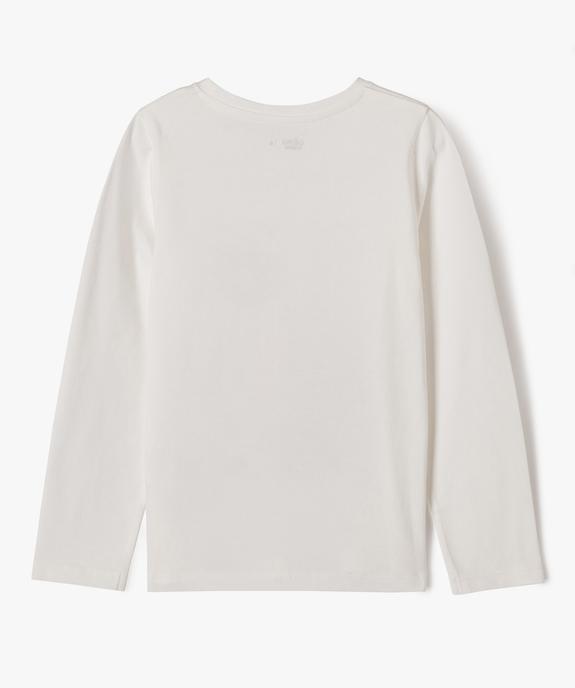 Tee-shirt manches longues de Noël en coton imprimé fille vue3 - GEMO 4G FILLE - GEMO