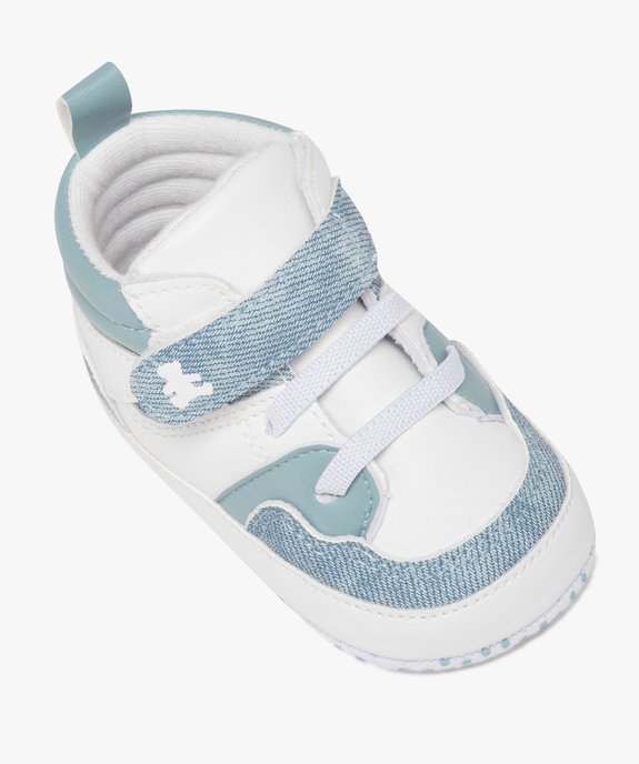 Baskets bébé garçon style denim à scratch - LuluCastagnette vue5 - LULUCASTAGNETTE - GEMO