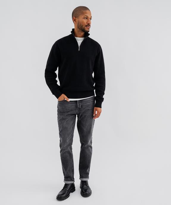 Pull en coton à col camionneur homme vue4 - GEMO (HOMME) - GEMO