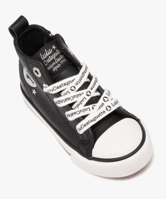 Baskets fille mid-cut unies à zip et à lacets - LuluCastagnette vue5 - LULU CASTAGNETT - GEMO