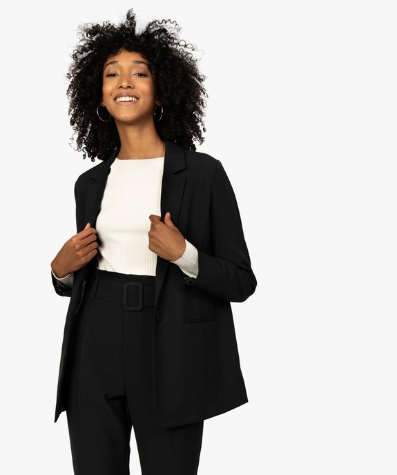 Veste femme unie coupe droite vue2 - GEMO(FEMME PAP) - GEMO