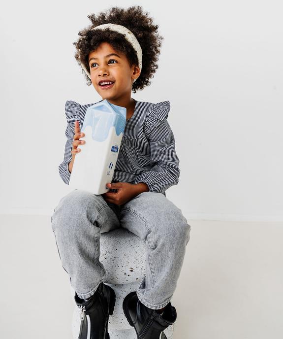 Blouse à volants motif vichy fille vue4 - GEMO (ENFANT) - GEMO